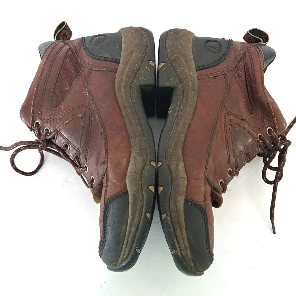 Ariat Terrain ATS Hiking Boots Mens 8.5 Brown Technology Leather Mid Top Work